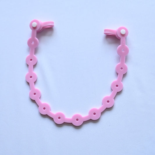 Pink Silichain & Magnet Clips
