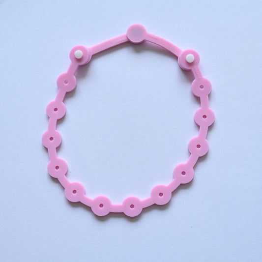 Pink Silichain & Magnet Clips