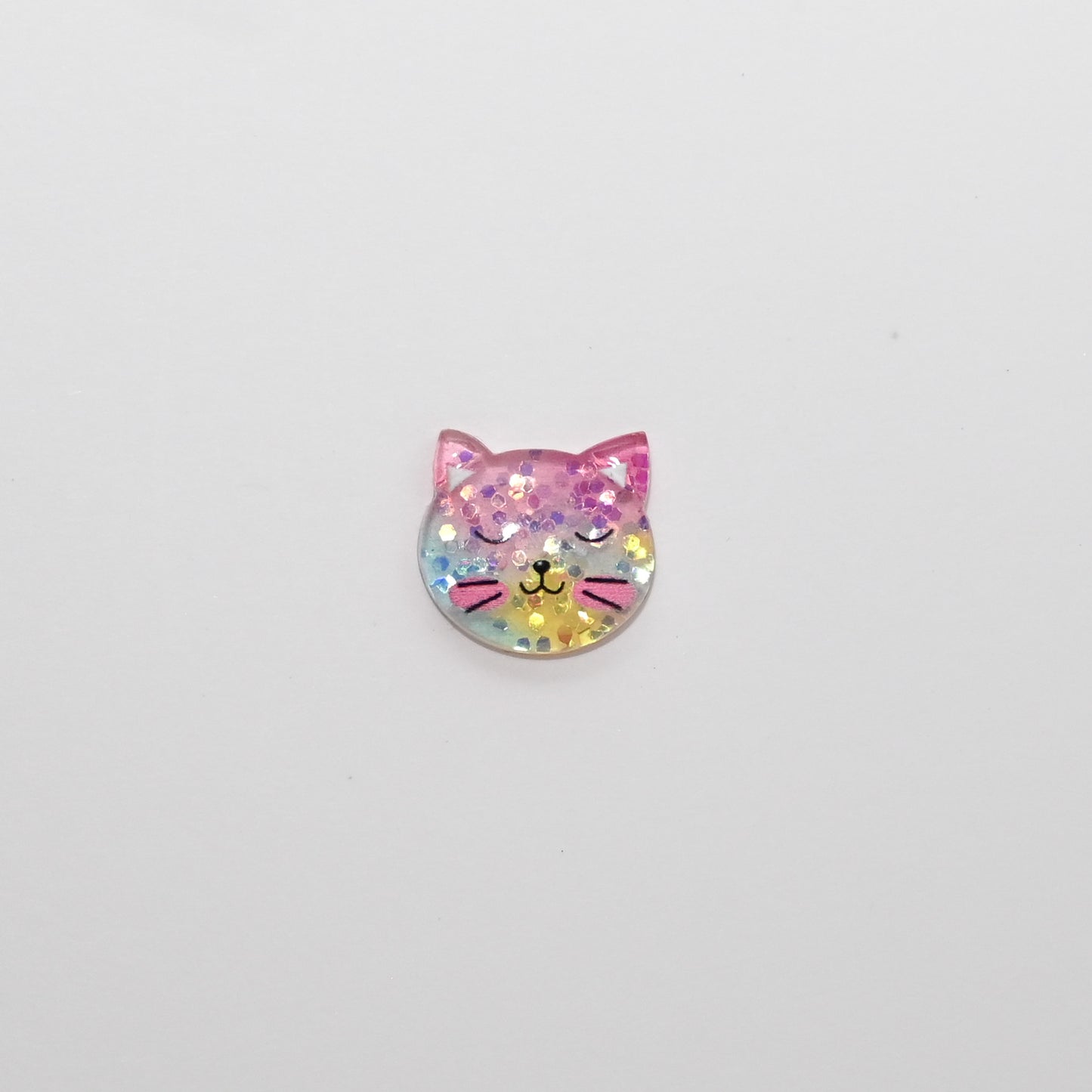 Rainbow Glitter Cat Charm