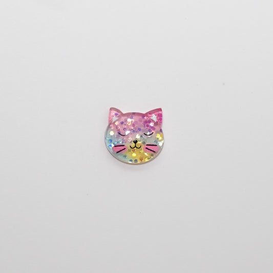 Rainbow Glitter Cat Charm